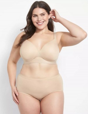 Beige Lane Bryant Comfort Bliss Lightly Lined Full Coverage Women Bralettes | IPH1796LN