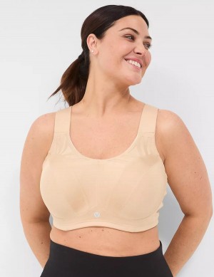 Beige Lane Bryant LIVI Max Support Wicking Underwire Women Sports Bra | YQX5623LJ