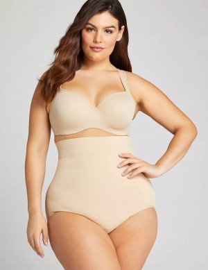 Beige Lane Bryant Level 2 Shaping Ultra High-Waist Brief Women Briefs | PHO4227ZP