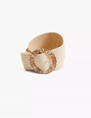 Beige Lane Bryant Woven Stretch Women Belts | MEP5097FX