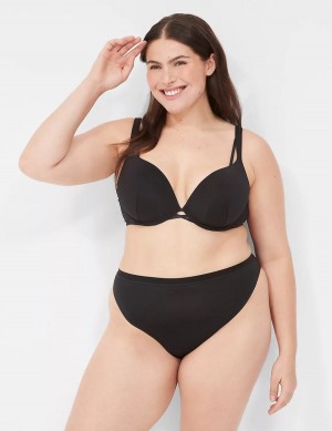 Black Lane Bryant Boost Plunge Women Bralettes | CIB1755VH