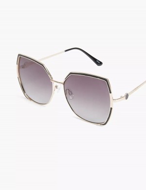 Black Lane Bryant Butterfly Aviator Women Sunglasses | LYY1221HK