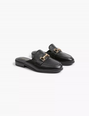 Black Lane Bryant Dream Cloud Faux-Leather Loafer Women Mules | YWZ5017FO