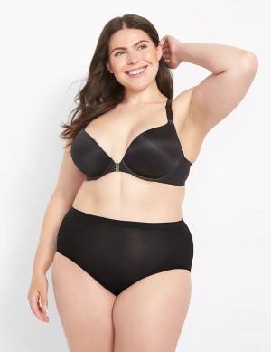 Black Lane Bryant Front-Close Boost Plunge Women Bralettes | IHH9979PS