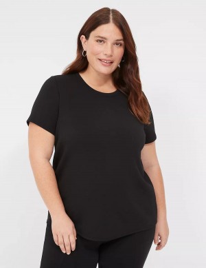 Black Lane Bryant Journey Short-Sleeve Tee Women T Shirts | VQC743PT