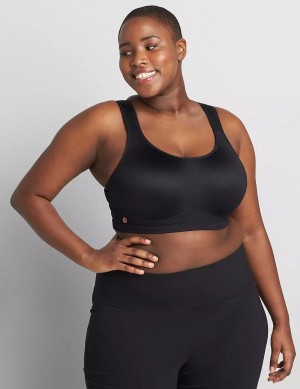 Black Lane Bryant LIVI High-Impact Wicking Underwire Women Sports Bra | KUJ9622FW