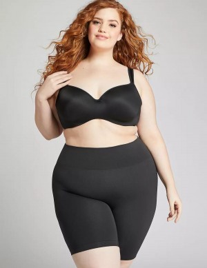 Black Lane Bryant Level 2 Shaping High-Waist Short Women Briefs | LXD3380SJ