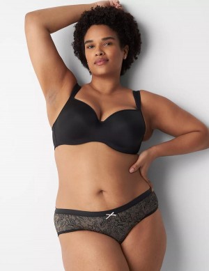 Black Lane Bryant No-Show Women Hipster Panty | TWC6465MW