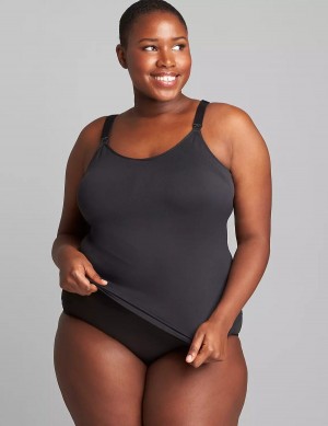 Black Lane Bryant Seamless Nursing Cami Women Bralettes | ASX2143QI