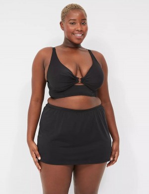 Black Lane Bryant Side Slit Swim Women Skirts | IIR7025RW