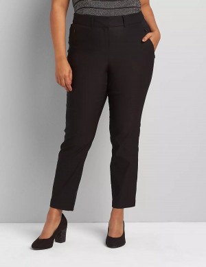 Black Lane Bryant Slim Ankle 4-Season Women Pants | ZMW8999DG