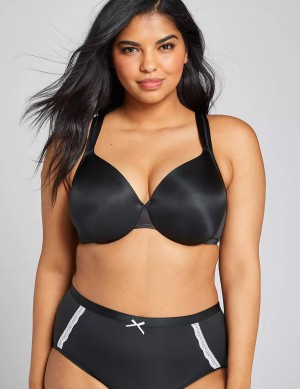 Black Lane Bryant Smooth Lightly Lined Full Coverage Women Bralettes | UNK4569CP