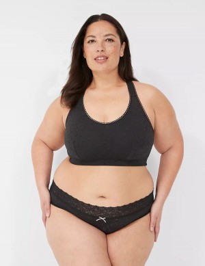 Black Lane Bryant Stretch Lace Women Bralettes | LZK1179OR