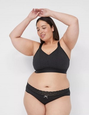 Black Lane Bryant Stretch Lace Women Bralettes | QFW6861YV