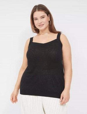 Black Lane Bryant Sweater Women Tank Top | CSY916TX