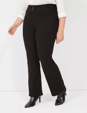 Black Lane Bryant Tighter Tummy High-Rise Boot Women Jeans | KXX1743OZ