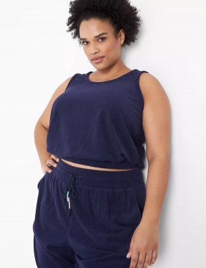 Blue Lane Bryant LIVI Crop Towel Terry Women Tank Top | UID280IA