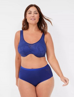 Blue Lane Bryant Lightly Lined Full Coverage with Lace Overlay Women Bralettes | ANU555DN