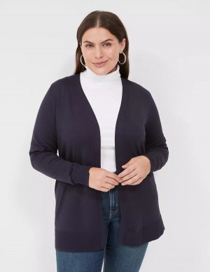 Blue Lane Bryant Modern Long-Sleeve Open-Front Women Cardigan | DNH3518UG