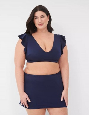 Blue Lane Bryant No-Wire Flutter-Sleeve Women Bikini Top | WGS427EH