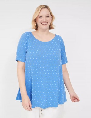 Blue Lane Bryant Swing Matte Jersey Boatneck Top Women T Shirts | LST4022PF