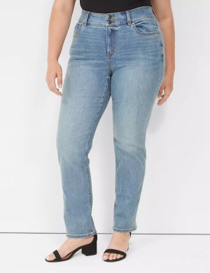 Blue Lane Bryant Tighter Tummy High-Rise Straight Women Jeans | OSM6779CC