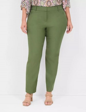 Brown Green Lane Bryant 4-Season Slim Ankle Women Pants | MJH3319CZ