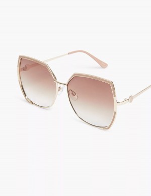 Brown Lane Bryant Butterfly Aviator Women Sunglasses | XWD7863OO