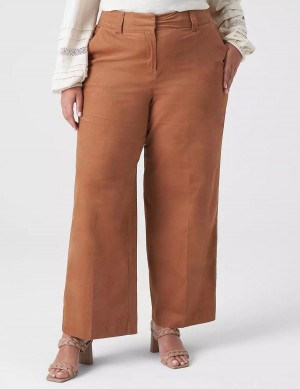 Brown Lane Bryant Corduroy Trouser Women Pants | HHP180WF