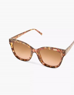 Brown Lane Bryant Neutral Tortoiseshell Print Cateye Women Sunglasses | CMB934OB