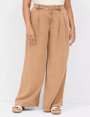 Brown Lane Bryant Wide Leg Trouser Fluid Women Jeans | GLC2633MN