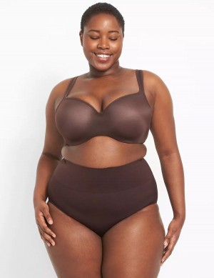 Chocolate Purple Lane Bryant Level 2 Shaping High-Waist Full Women Briefs | FAY637FA