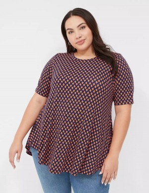 Coffee Lane Bryant Max Swing Perfect Sleeve Crew-Neck Tee Women T Shirts | HOR7263SM