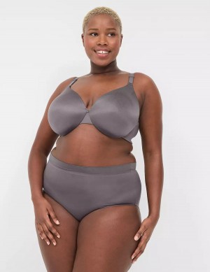 Dark Grey Lane Bryant Invisible Backsmoother Lightly Lined Full Coverage Women Bralettes | DHO7685ME