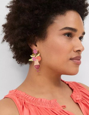 Gold Lane Bryant Summer Whimsy Cocktail Statement Women Earrings | BQZ4138JO