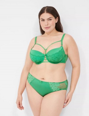 Green Lane Bryant Fishnet Lace Boost Women Balconette Bra | WQR5876GZ