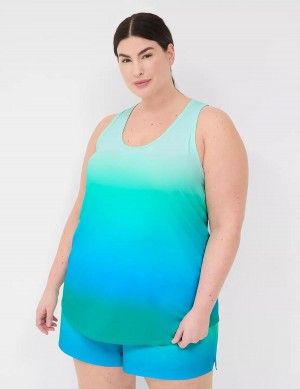 Green Lane Bryant LIVI Scoop-Neck Wicking Racerback Women Tank Top | NRB1859FA