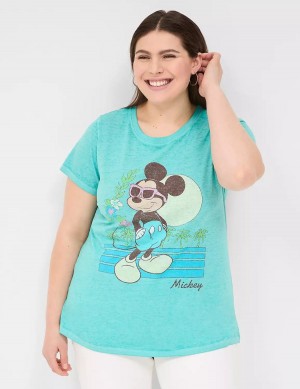 Green Lane Bryant Rhinestone Mickey Graphic Tee Women T Shirts | YGO7999CY