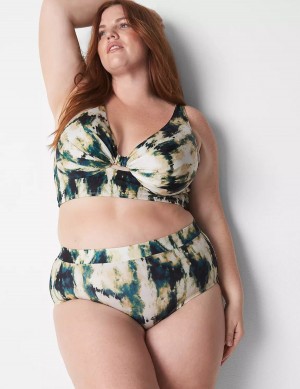 Green Multicolor Lane Bryant Swim Women Briefs | GSY3234XT