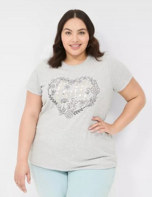 Grey Lane Bryant Faith Graphic Tee Women Tank Top | UUZ862FU