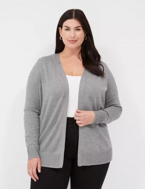 Grey Lane Bryant Modern Long-Sleeve Open-Front Women Cardigan | WWU5532SN