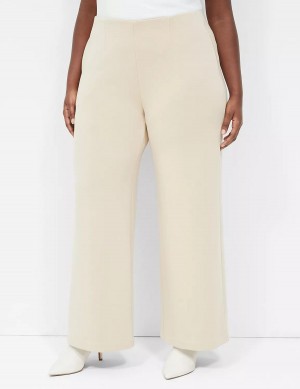 Khaki Lane Bryant Journey Knit High-Rise Wide Leg Women Pants | JCH4466HC