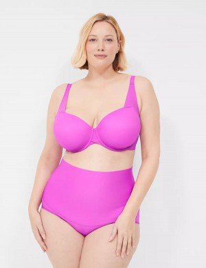 Light Purple Lane Bryant Totally Smooth Lightly Lined Women Balconette Bra | KAB3166CC