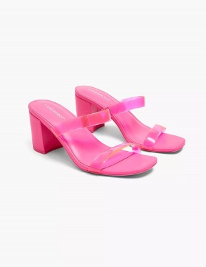 Pink Lane Bryant Dream Cloud Double-Band Low Block Heel Women Heels Sandals | XVP351IQ