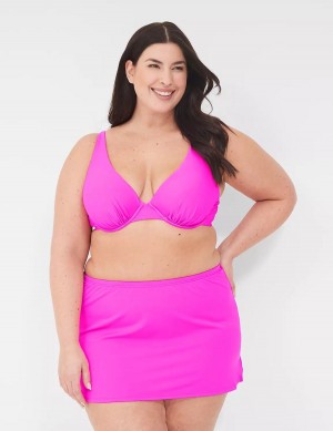 Pink Lane Bryant Side Slit Swim Women Skirts | LHJ1218KZ