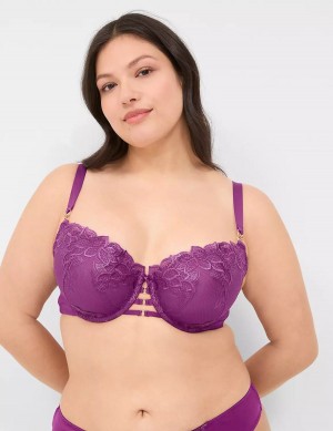 Purple Lane Bryant Boost Women Balconette Bra | QGI6988PR