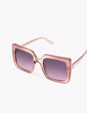 Purple Lane Bryant Mauve With Goldtone Trim Square Women Sunglasses | BFP5960HV