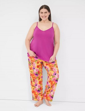 Purple Multicolor Lane Bryant DreamyCool Cami & Block Pant PJ Set Women Pajamas | HOD965IM