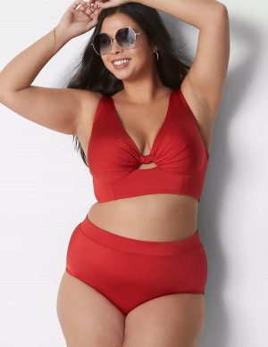 Red Lane Bryant Shimmer Swim Women Briefs | ISH6124JL