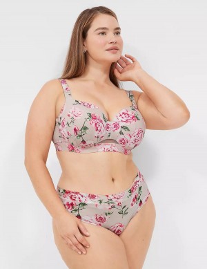 Rose Grey Lane Bryant Comfort Bliss Lightly Lined Women Balconette Bra | ZWZ8348HQ